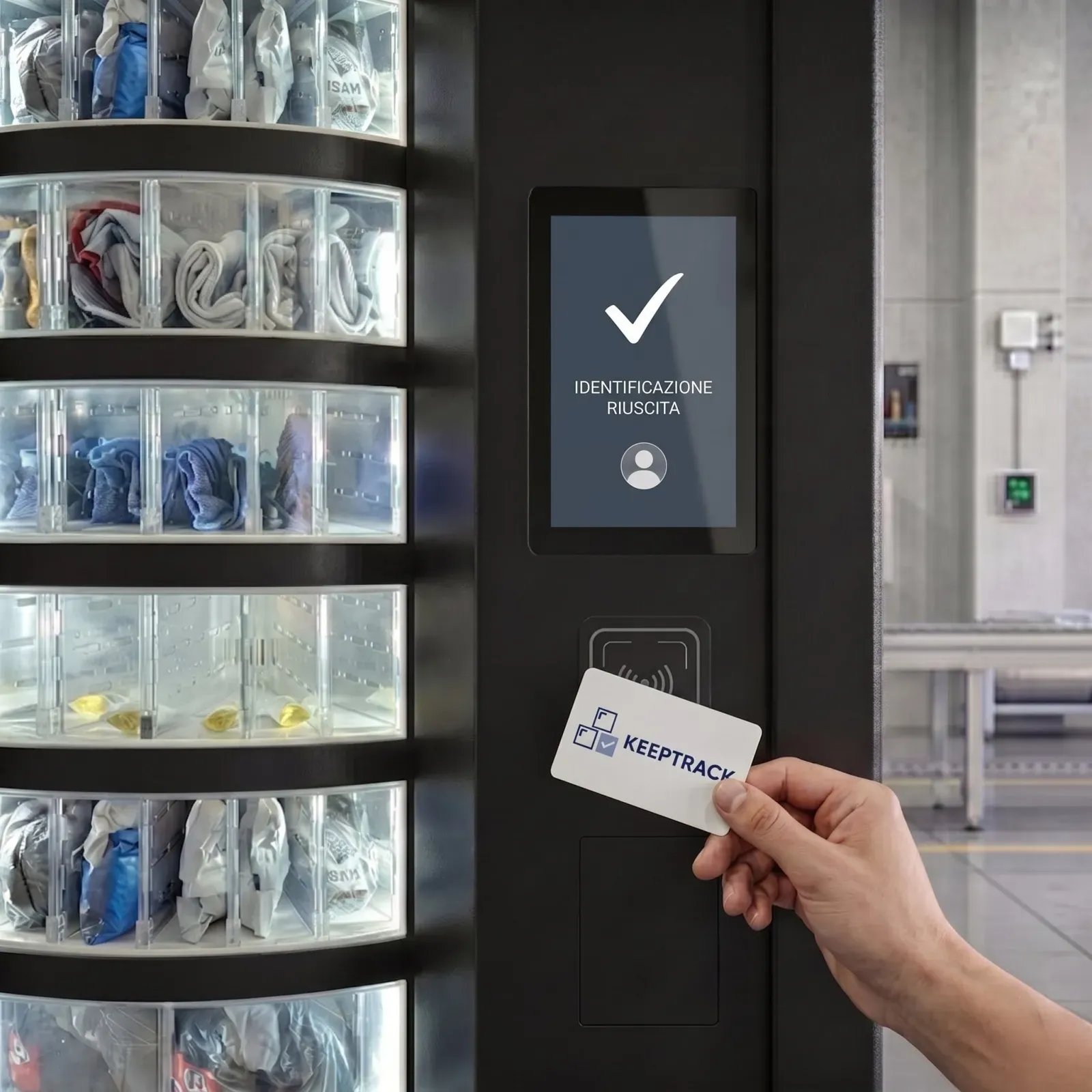 Prelievo dei DPI tramite distributore automatico